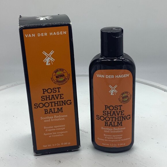 Van Der Hagen Post Shave Soothing Balm 3.4 Oz Bottle Soothes Redness Irritation - Picture 1 of 6